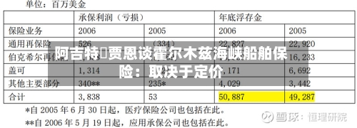 阿吉特・贾恩谈霍尔木兹海峡船舶保险:取决于定价-第3张图片