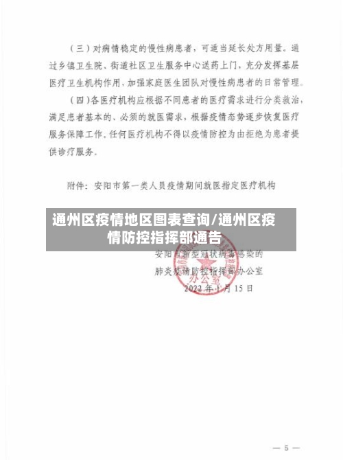 通州区疫情地区图表查询/通州区疫情防控指挥部通告