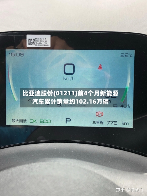 比亚迪股份(01211)前4个月新能源汽车累计销量约102.16万辆