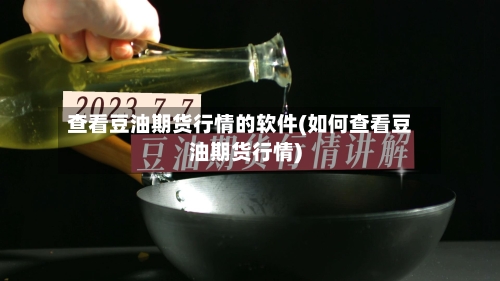 查看豆油期货行情的软件(如何查看豆油期货行情)
