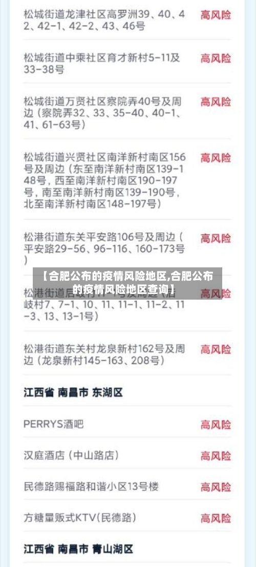 【合肥公布的疫情风险地区,合肥公布的疫情风险地区查询】-第3张图片