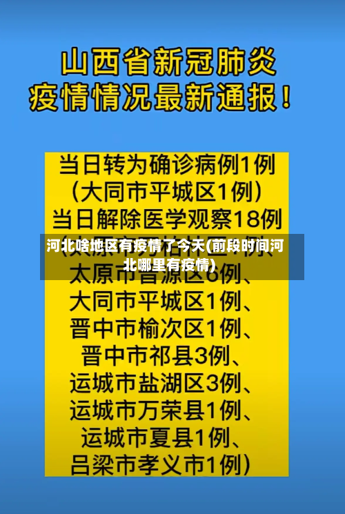 河北啥地区有疫情了今天(前段时间河北哪里有疫情)