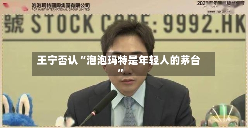 王宁否认“泡泡玛特是年轻人的茅台”