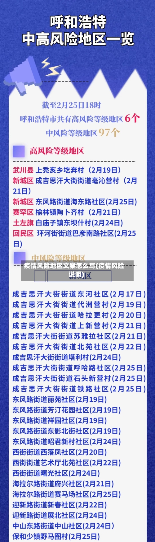 疫情风险地区文案怎么写(疫情风险说明)