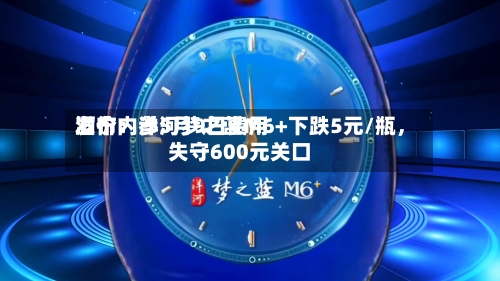 酒价内参5月9日费用发布：洋河梦之蓝M6+下跌5元/瓶，失守600元关口