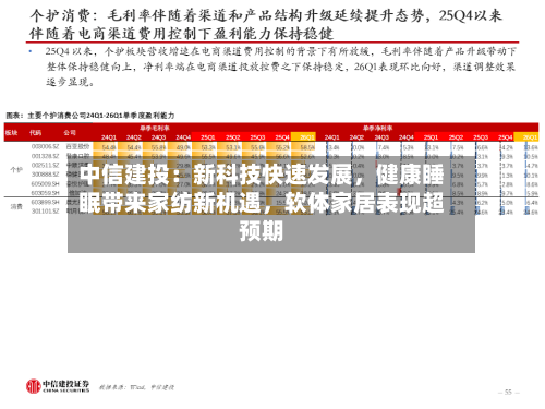中信建投：新科技快速发展，健康睡眠带来家纺新机遇	，软体家居表现超预期-第2张图片