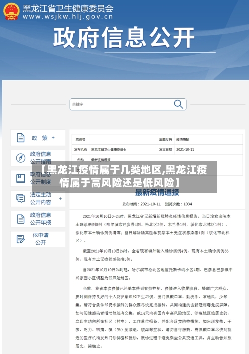 【黑龙江疫情属于几类地区,黑龙江疫情属于高风险还是低风险】-第2张图片