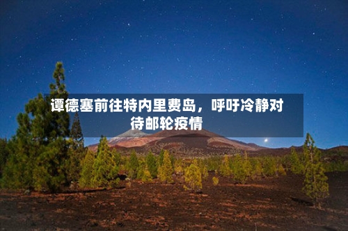 谭德塞前往特内里费岛，呼吁冷静对待邮轮疫情-第3张图片