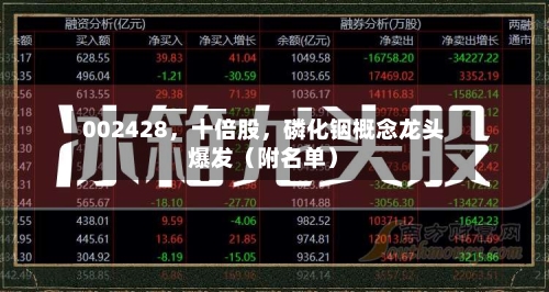 002428，十倍股	，磷化铟概念龙头爆发（附名单）-第3张图片