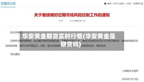 华安黄金期货实时行情(华安黄金是期货吗)