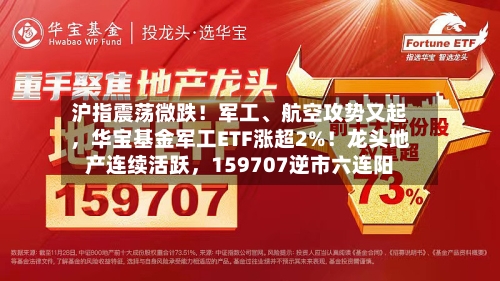 沪指震荡微跌！军工、航空攻势又起	，华宝基金军工ETF涨超2%！龙头地产连续活跃，159707逆市六连阳-第3张图片