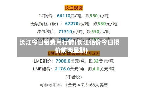 长江今日铝费用行情(长江铝价今日报价前两星期)