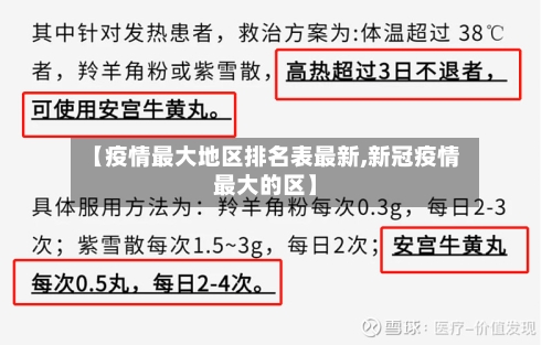 【疫情最大地区排名表最新,新冠疫情最大的区】