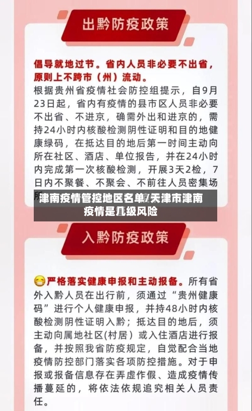 津南疫情管控地区名单/天津市津南疫情是几级风险