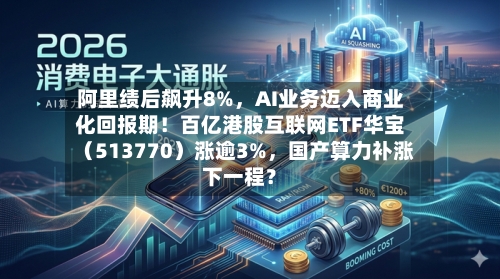 阿里绩后飙升8%	，AI业务迈入商业化回报期！百亿港股互联网ETF华宝（513770）涨逾3%，国产算力补涨下一程？-第2张图片