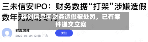 科创信息因财务造假被处罚，已有案件递交立案-第2张图片