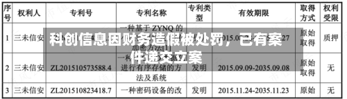 科创信息因财务造假被处罚，已有案件递交立案-第3张图片
