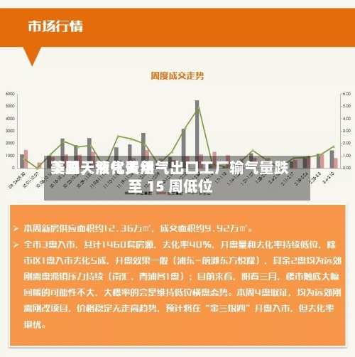 美国天然气费用下跌，液化天然气出口工厂输气量跌至 15 周低位-第2张图片
