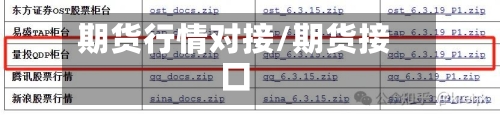 期货行情对接/期货接口-第3张图片