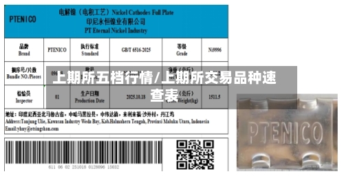 上期所五档行情/上期所交易品种速查表-第3张图片