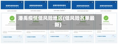 潘禹疫情低风险地区(低风险名单最新)
