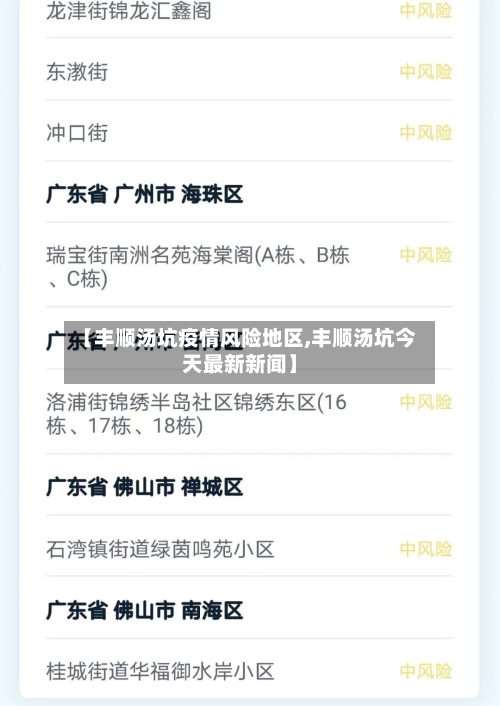 【丰顺汤坑疫情风险地区,丰顺汤坑今天最新新闻】