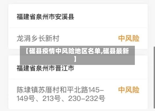 【磁县疫情中风险地区名单,磁县最新】