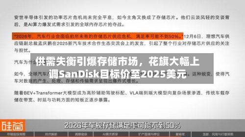 供需失衡引爆存储市场，花旗大幅上调SanDisk目标价至2025美元-第3张图片
