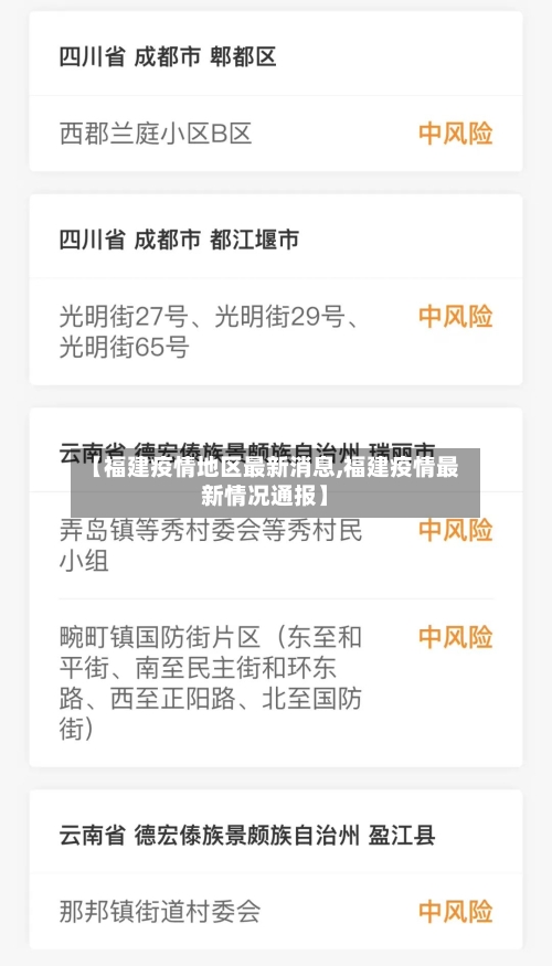 【福建疫情地区最新消息,福建疫情最新情况通报】