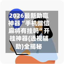 2026最新助赢神器“手机微信麻将有挂吗”开挂神器{透视辅助}全揭秘-第3张图片