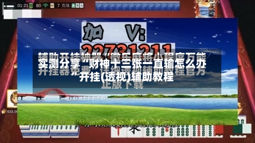 实测分享“财神十三张一直输怎么办”开挂(透视)辅助教程-第2张图片