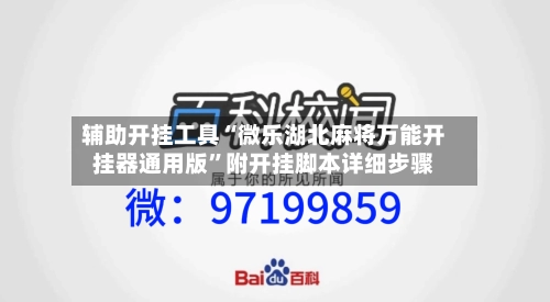 辅助开挂工具“微乐湖北麻将万能开挂器通用版”附开挂脚本详细步骤-第2张图片