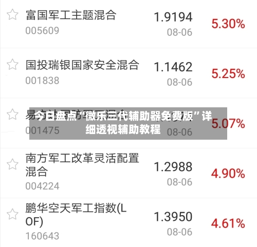 今日盘点“微乐三代辅助器免费版”详细透视辅助教程-第2张图片