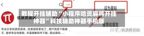 教程开挂辅助“小程序哈灵麻将开挂神器	”科技辅助神器手机版-第3张图片