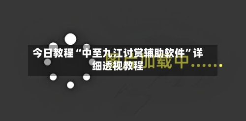 今日教程“中至九江讨赏辅助软件”详细透视教程-第2张图片