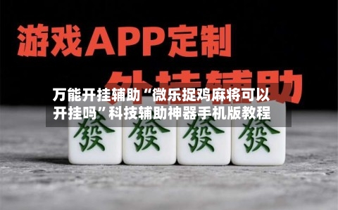 万能开挂辅助“微乐捉鸡麻将可以开挂吗”科技辅助神器手机版教程-第3张图片