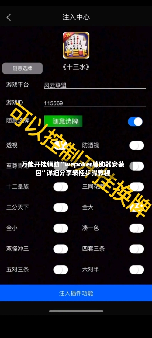 万能开挂辅助“wepoker辅助器安装包”详细分享装挂步骤教程-第3张图片