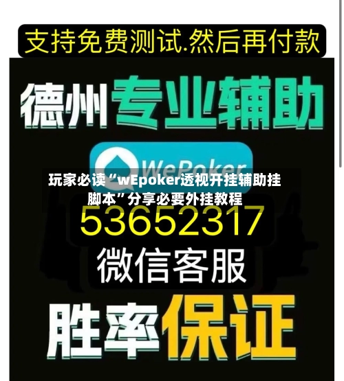 玩家必读“wEpoker透视开挂辅助挂脚本”分享必要外挂教程-第3张图片
