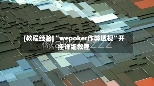 [教程经验]“wepoker作弊透视	”开挂详细教程-第2张图片
