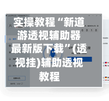 实操教程“新道游透视辅助器最新版下载”(透视挂)辅助透视教程