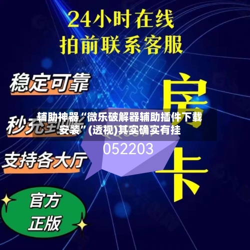 辅助神器“微乐破解器辅助插件下载安装”(透视)其实确实有挂-第2张图片