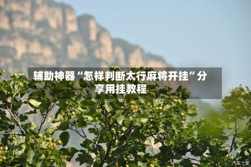 辅助神器“怎样判断太行麻将开挂”分享用挂教程-第2张图片
