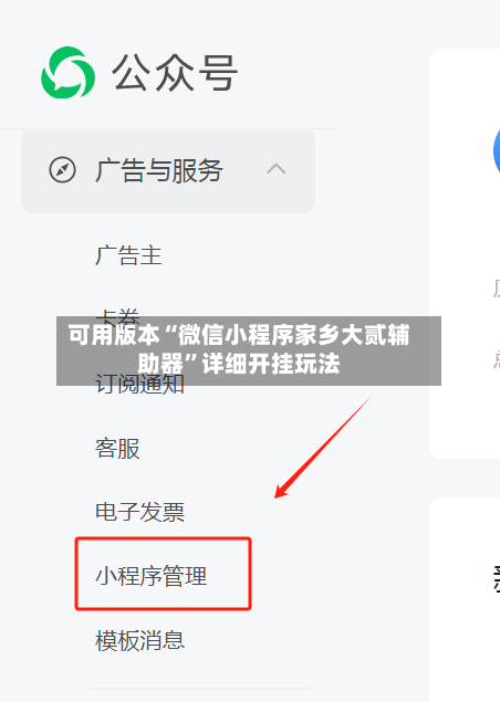 可用版本“微信小程序家乡大贰辅助器	”详细开挂玩法-第2张图片