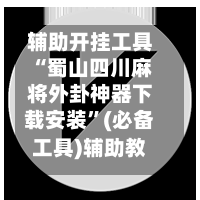 辅助开挂工具“蜀山四川麻将外卦神器下载安装”(必备工具)辅助教学-第2张图片