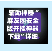 辅助神器“麻友圈安全版开挂神器下载”详细分享装挂步骤