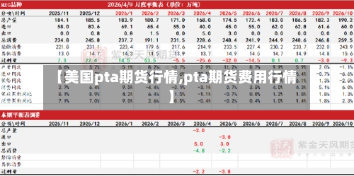 【美国pta期货行情,pta期货费用行情】