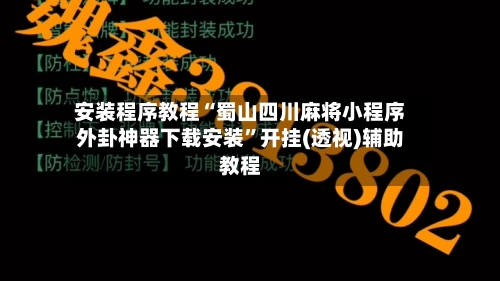 安装程序教程“蜀山四川麻将小程序外卦神器下载安装	”开挂(透视)辅助教程-第2张图片
