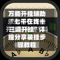 万能开挂辅助“七千在线十三道开挂”详细分享装挂步骤教程-第2张图片