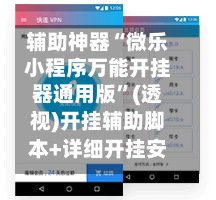 辅助神器“微乐小程序万能开挂器通用版	”(透视)开挂辅助脚本+详细开挂安装教程-第2张图片