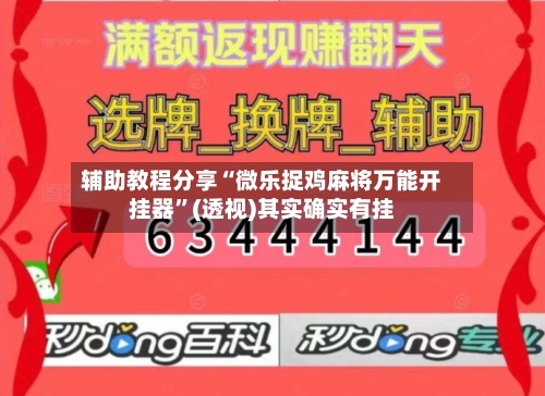 辅助教程分享“微乐捉鸡麻将万能开挂器	”(透视)其实确实有挂-第2张图片